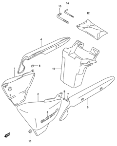 GZ125 Обтекатель задний