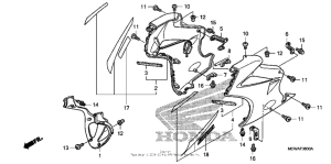 VFR800 Нижний обтекатель