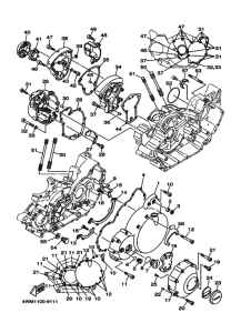 XV1600AS XV16ASP Crankcase cover ass`y  (v