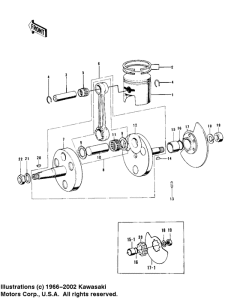 KD100 Crankshaft / piston / rotary valve