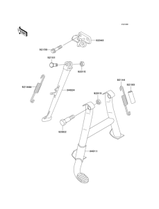 ZX600 Подножка