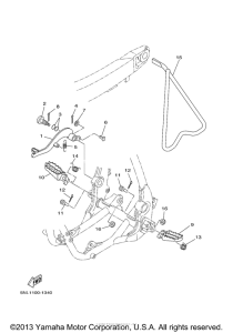 YZ250FP Подножки