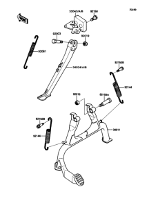 ZX1100 Подножка