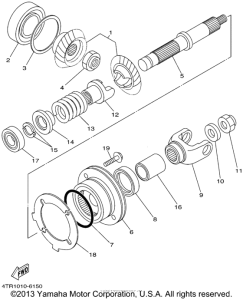 XVS650A Промежуточный ведущий вал