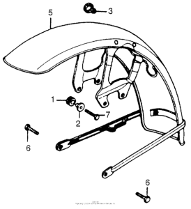 CB750 Переднее крыло