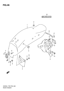 GZ250 Заднее крыло
