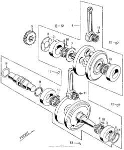 CB450 Коленвал