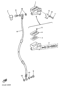 XV500 Главный тормозной цилиндр