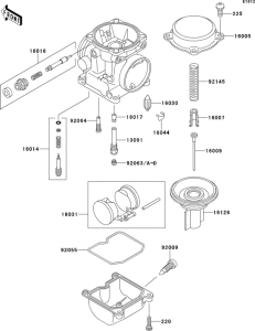 ER500 Карбюратор в разборе