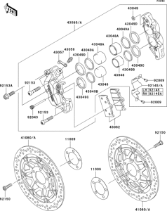 ZX1200 Передний тормоз