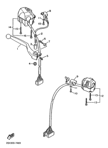 FZR1000 Handle switch. lever