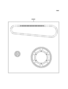 KX125 Цепь комплект