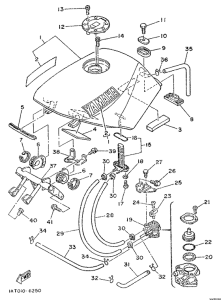 TZR250 Топливный бак