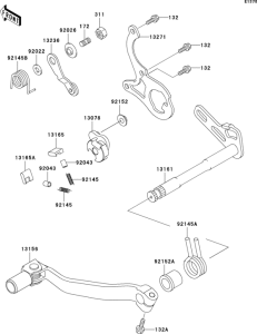 KX125 Механизм переключения передач