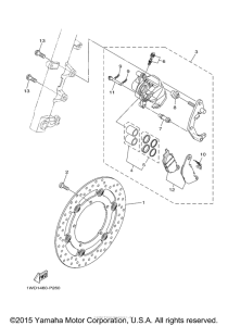 YZFR3FL Передний суппорт