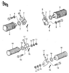 KZ250 Подножки
