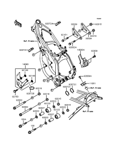 KX125 Рама ,крепежные детали