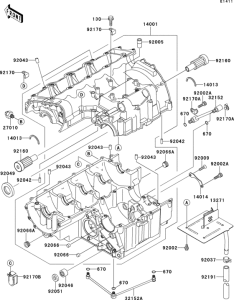 ZX900 Картер двигателя
