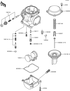 ZR1100 Carburetor parts(1 / 2)