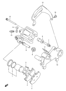 TS125 Задний суппортs