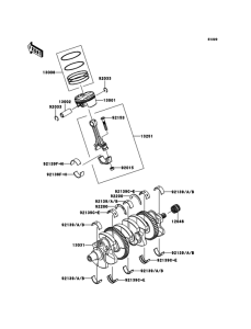 ZX1000 Коленвал и поршни