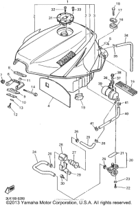 FZR1000G Топливный бак