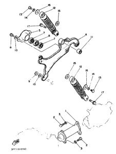 PW50 Rear arm. suspension