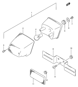 RMX250 Задний комбинированный сигнал