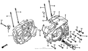 XL200R Картер двигателя