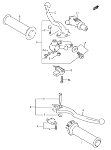 GZ125 Рулевой рычаг