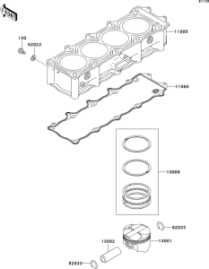 ZX1200 Цилиндр и поршни