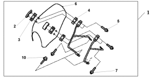 VT1100C3 Ветровое стекло