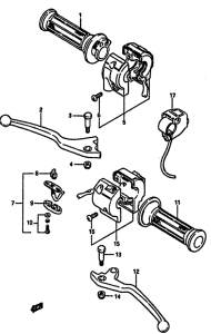 GSX-750 Рулевой переключатель