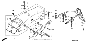 VT600C Задний бампер