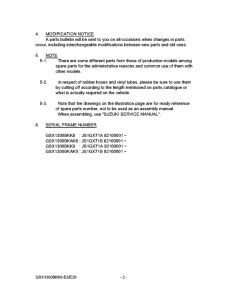 GSX1300BK Catalog preface