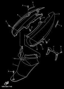 YN50R Боковые обтекатели