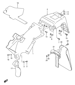 DF200 Заднее крыло