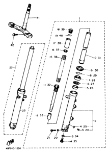 XJ600N Передняя вилка