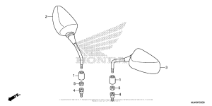 CB500F (ABS) Зеркало