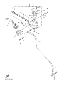 YZ250F Главный тормозной цилиндр