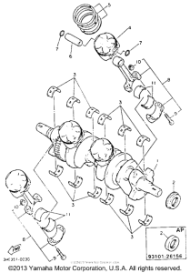 FZR600RDC Коленчатый вал и Поршень