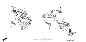 XR200R Подножки