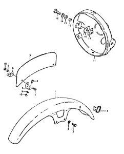GT250 Front fender - headlamp housing