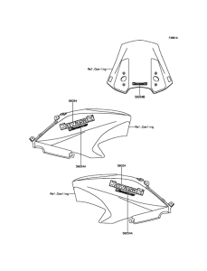 KLE650 Наклейки (черные)