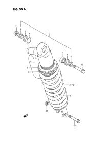 RMX250 Абсорбер удавный в сборе задний