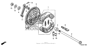 VT750RS Задний тормоз