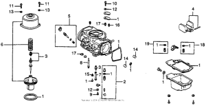 GL1000 Carburetor components i