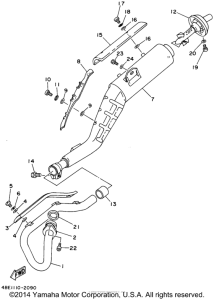 XT225P Выхлопная система