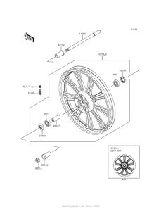 VN900 Переднее колесо