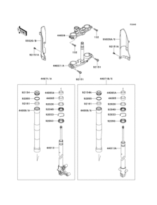 KLX125 Передняя вилка